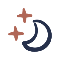 icona con luna e stelle
